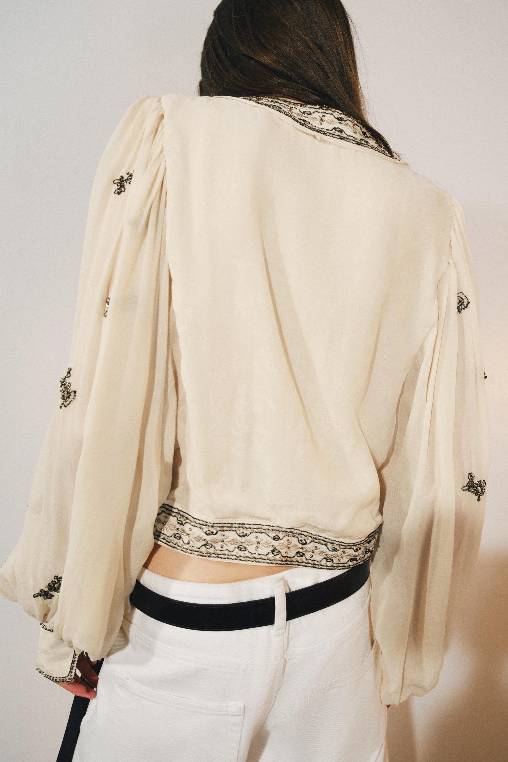 BEAD EMBROIDERED BLOUSE ZW COLLECTION